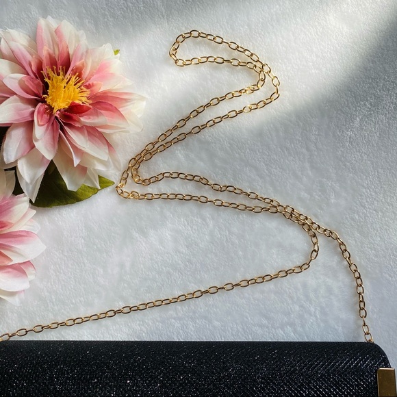 Black Luxe Clutch with Gold Detail - Picture 6 of 10